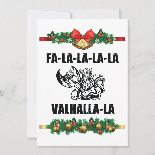 Cartão De Festividades Travesseiro decorativo de Natal Valhalla (Frente)