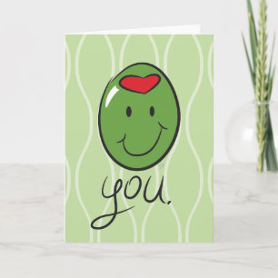 Cartão De Festividades Travesseiro Olive You
