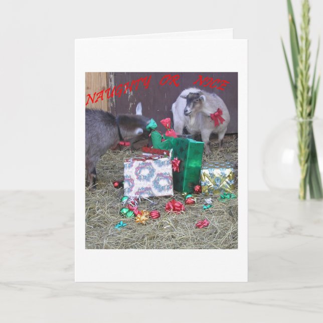 Cartão De Festividades "Travesso ou Bonzinho" (Frente)