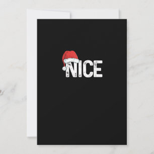 Cartão De Festividades Travesso ou Bonzinho Design de Natal Engraçado Cor