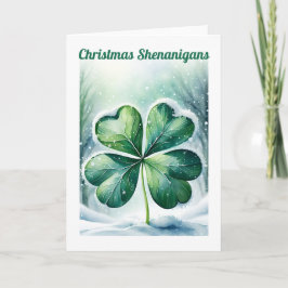 Cartão De Festividades Travessuras Irlandesas de Natal Personalizadas