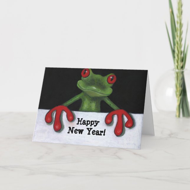 CARTÃO DE FESTIVIDADES TREE FROG: HAPPY NEW YEAR CARD (Frente)