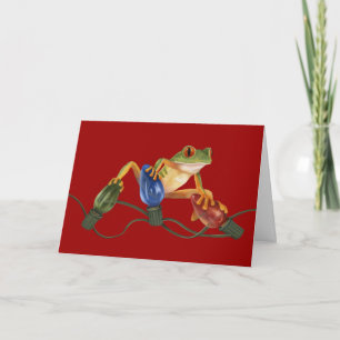 Cartão De Festividades Tree Frog Holiday Card