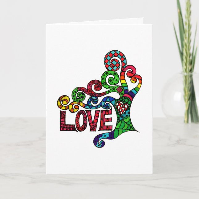 Cartão De Festividades Tree of Love  - Valentine's Day greetings card (Frente)