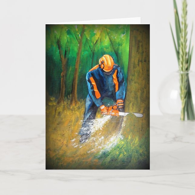 Cartão De Festividades Tree Surgeon Arborist christmas present Birthday (Frente)