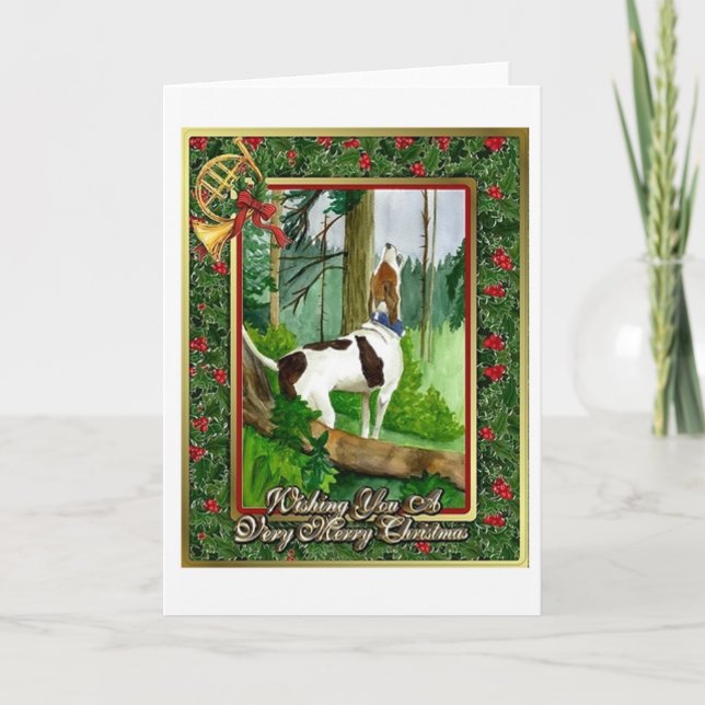 Cartão De Festividades Treeing Walker Coonhound Dog Blank Christmas Card (Frente)