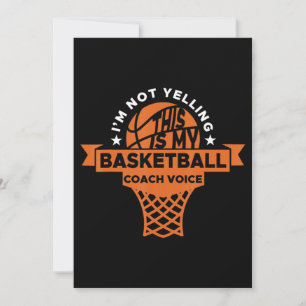 Cartão De Festividades Treinador de Voz de Treinamento de Basquete - Pres