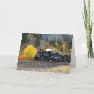 Cartão De Festividades Trem chegando em Silverton