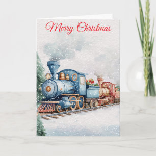 Cartão De Festividades trem de Natal