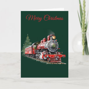 Cartão De Festividades Trem de Natal