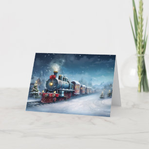 Cartão De Festividades Trem do Natal