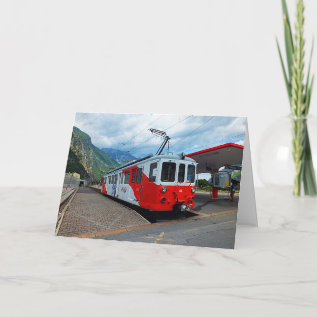 Cartão De Festividades Trem para Chamonix (Frente)