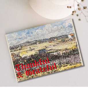 Cartão De Festividades Trendy Grateful e Thankful Harvest em Proveniência