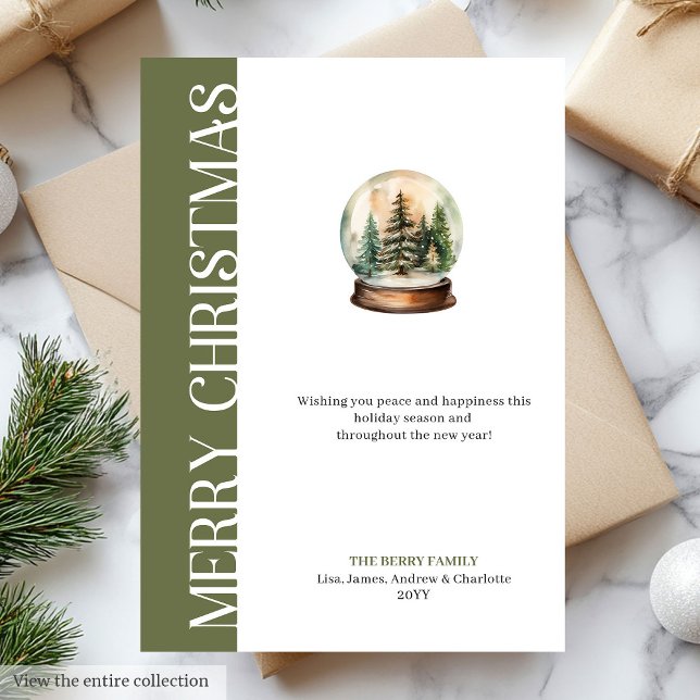 Cartão De Festividades Trendy Neutral Christmas Ball Greeting Template (Trendy Neutral Christmas Ball Greeting Template)