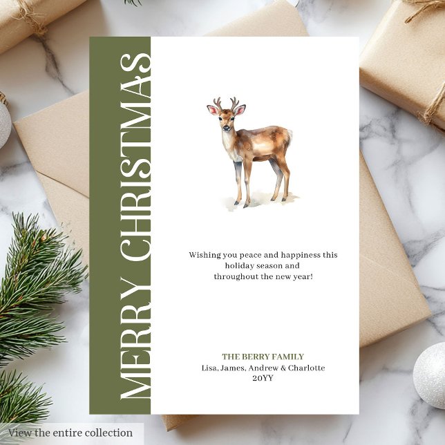 Cartão De Festividades Trendy Neutral Christmas Greetings Printable Card (Trendy Neutral Christmas Greetings Printable Card)