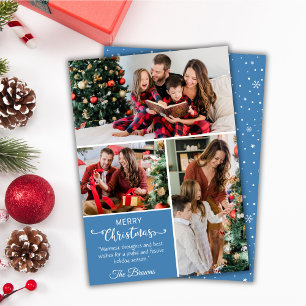 Cartão De Festividades Três colagem fotográfica, um belo Natal