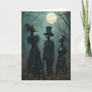Cartão De Festividades Três Figuras de Halloween