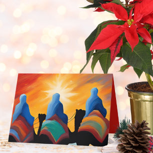Cartão De Festividades Três Homens Sábios Abstrato 