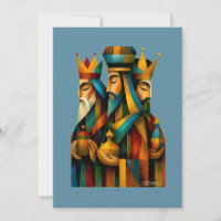 Três Homens Sábios Arte Abstrata de Natividade