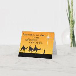 Cartão De Festividades Três Homens Sábios Estrela de Natal de Belém