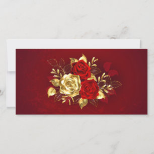 Cartão De Festividades Três Rosas de joalharia