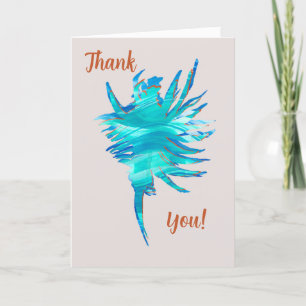 Cartão De Festividades Três silhuetas de onda de concha multicolorida