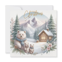 Três Ursos Fofos na natureza nórdica