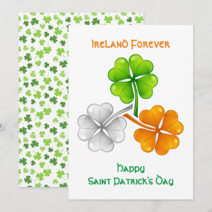 Cartão De Festividades Trevo da Sorte Irlanda para Sempre