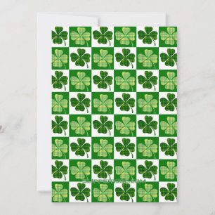 Cartão De Festividades Trevos de quatro folhas verdes do SlipperyJoe no d