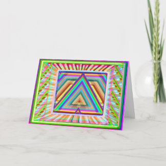 Cartão De Festividades Triangle Mandala Art - HappyBirthday HappyHoliday
