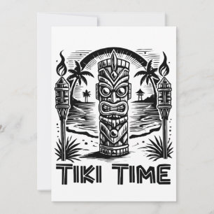 Cartão De Festividades Tribal Tiki - Espírito da Ilha do Havaí