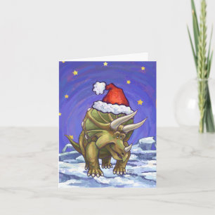 Cartão De Festividades Triceratops Christmas