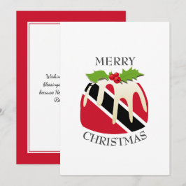Cartão De Festividades TRINIDAD FLAG | Pudim de Natal | Festivo
