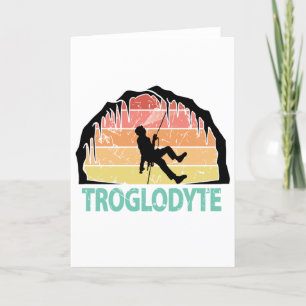 Cartão De Festividades Troglodyte - Espeleologia Engraçada