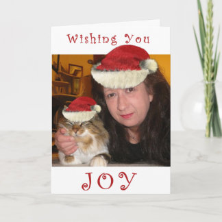 Cartão De Festividades "Trooper The Cat" Wishing You Joy Greeting Card