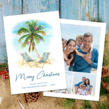 Tropical Beach Palm Tree Christmas 3 Photo