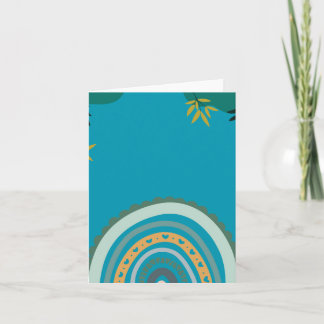 Cartão De Festividades Tropical blue teal