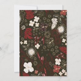 Cartão De Festividades Tropical Christmas Red Sage Hibiscus Flower Palm