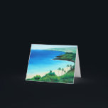 Cartão De Festividades Tropical Hawaii Beach Art Notecard<br><div class="desc">This is an original oil painting of Hapuna Beach in Hawaii by artist Kristine Mueller Griffith. This painting is part of the Hawaii Series~Painting Paradise,  an original oil painting series about the natural beauty of Hawaii. For information on ORIGINALS and to order STRETCHED CANVAS ART PRINTS please visit WWW.GALLERYKRISTINE.COM</div>