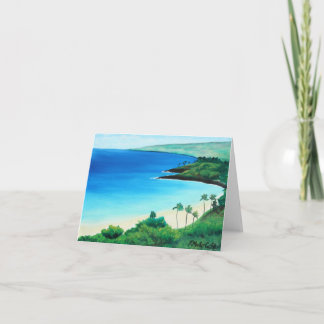 Cartão De Festividades Tropical Hawaii Beach Art Notecard