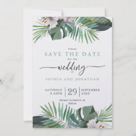 Cartão De Festividades Tropical Rustic Summer Salva a Data