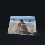 Cartão De Festividades Tropical Snowman<br><div class="desc"></div>