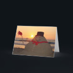 Cartão De Festividades Tropical Snowman<br><div class="desc"></div>