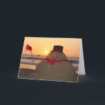 Cartão De Festividades Tropical Snowman<br><div class="desc"></div>