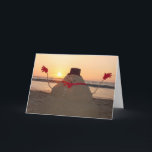 Cartão De Festividades Tropical Snowman<br><div class="desc"></div>