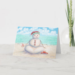 Cartão De Festividades Tropical Yoga Christmas Card