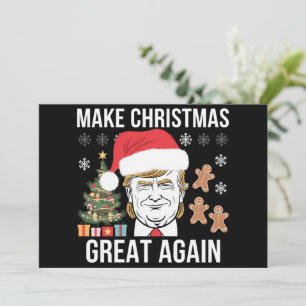 Cartão De Festividades Trump 2024 Faça o Natal Grande Novamente Eleição