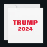 Cartão De Festividades Trump 2024 Tendência Branca Vermelha Colorida Lega<br><div class="desc">Projetado com texto em fundo branco vermelho colorido!</div>