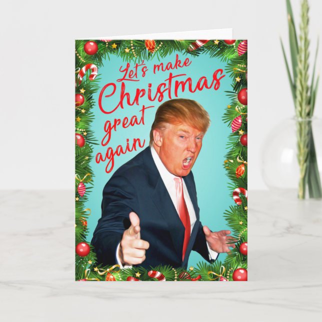 Cartão De Festividades Trump Christmas card (Frente)