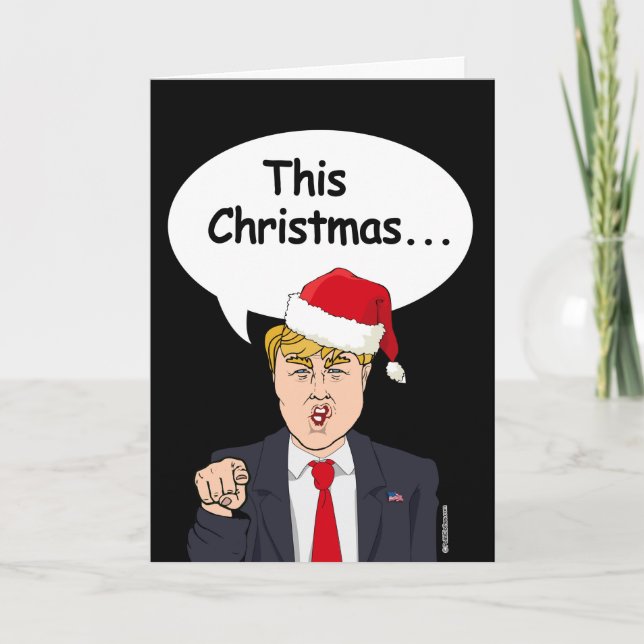 Cartão De Festividades Trump Christmas Card - Este Natal vai ser (Frente)